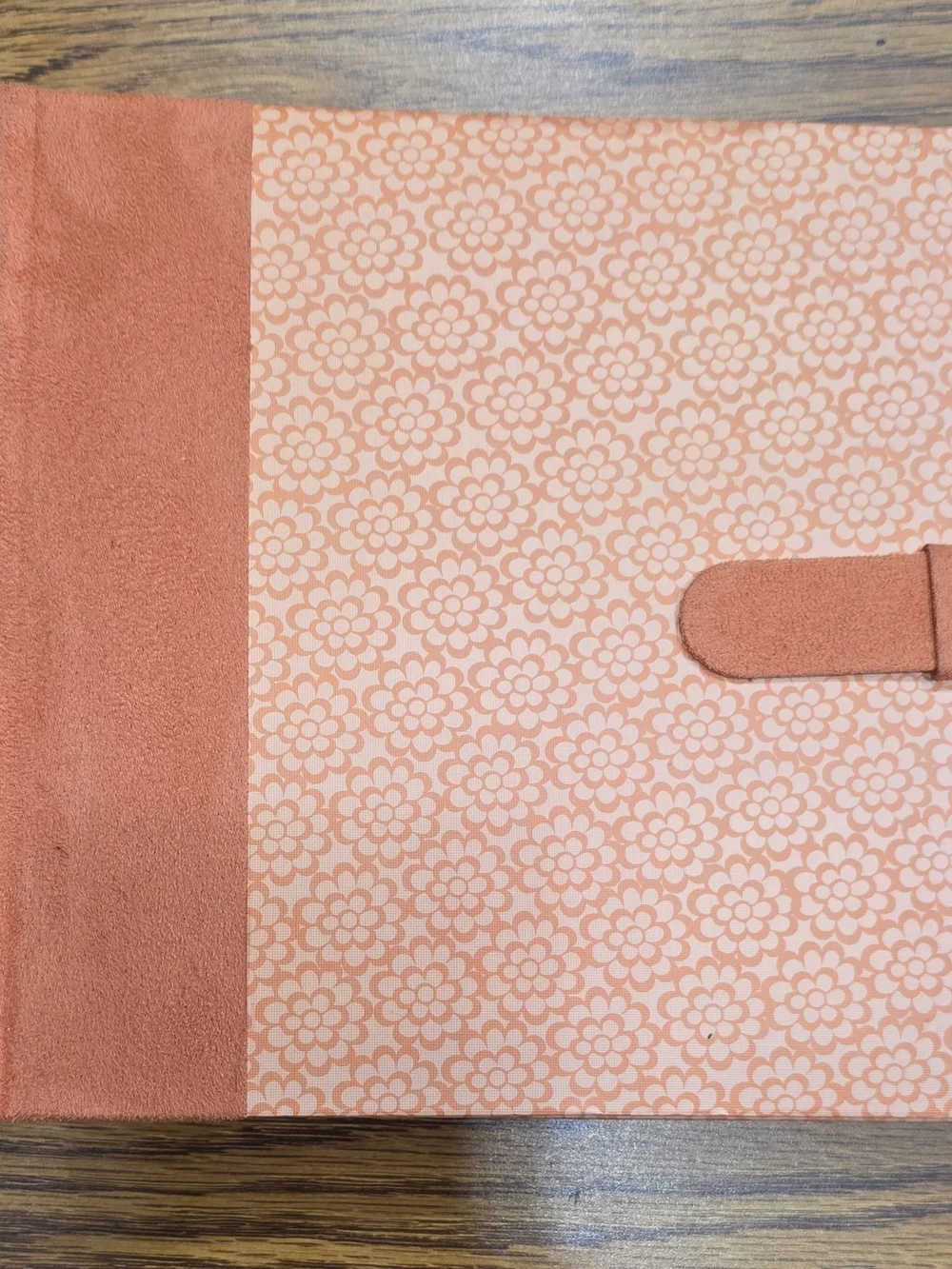 Sixtrees 200-Photo 4x6 Slip-in Album Fabric Floral Book Bound Orange/White Cute